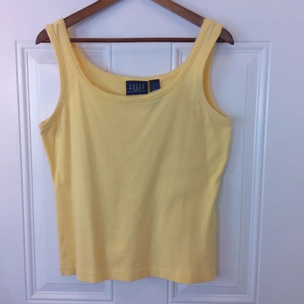 (3/$22) Crazy Horse by Liz Claiborne yellow tank top